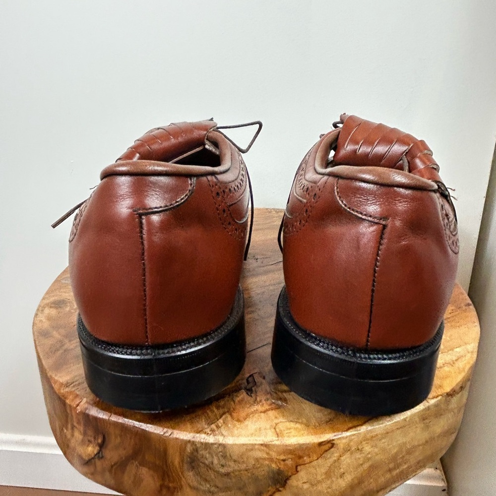 FootJoy Size 8 1/2 Brown Golf Shoe Wing Tip Leather Kiltie 59162 - Picture 5 of 12